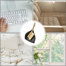 Mini Bezem en Stoffer - Kleine Veegset - Snel Opruimen - Ergonomisch Houten Handvat — thumbnail 5