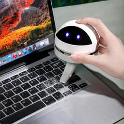 Mini Stofzuiger - Draagbare Stofzuiger - Bureau Reinigen - USB Oplaadbaar - 8.7 x 8.7 x 9.6 cm - Wit — thumbnail 4