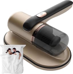 Draagbare Stofzuiger - Handstofzuiger Bed - Hygiënisch Huis - Krachtige Zuigkracht - 100 mbar - Goud — thumbnail 1