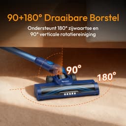 BOLLIT Steelstofzuiger Draadloos - 265W - Kruimeldief - 32.000 Pa Zuigkracht - Witte Laser - Tot 40 Min Accuduur - HEPA Filter - Zonder Zak op Accu - Snoerloze Stofzuiger - Voor Huisdierharen — thumbnail 3