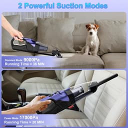 Handheld stofzuiger 17000Pa - Draadloos - Compact en krachtig - Ideaal voor auto en huis - ShopVlot — thumbnail 3