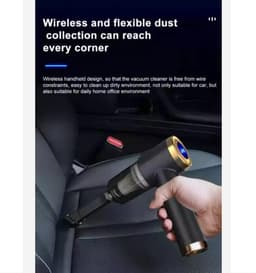 Handstofzuiger voor Auto, handstofzuiger draadloos met licht, Rechargeable draagbare , toetsenbord, lade, desktop 9000PA — thumbnail 4