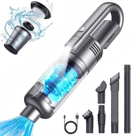 Draadloze Handstofzuiger - 120 W, 9500 PA, Lichtgewicht en Draagbaar, Ideaal voor Huis en Auto, Met LED Lamp en Diverse Accessoires — thumbnail 1