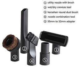 Allecto - Stofzuiger accessoires - 32mm en 35mm - Upgrade je schoonmaakroutine - 5-delige set - Inclusief borstel en adapter - Geschikt voor versch... — thumbnail 5