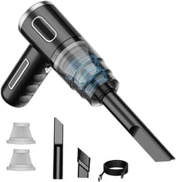 Draagbare Kruimeldief - Draadloos Handstofzuiger - Auto Reinigen - Compact Ontwerp - Mini Formaat - Zwart — thumbnail 1