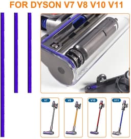 Store_7 - Set van 3 pluche strips - Stofzuiger accessoires - Blauw - Zelfklevende pluche band - Geschikt voor Dyson V6 V7 V8 V10 V11 V12 V15 — thumbnail 3