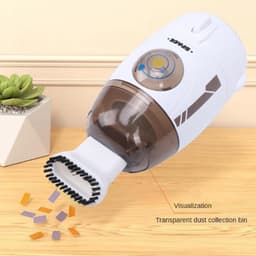 Mini Bureaustofzuiger - Kleine Stofzuiger Tafel - Bureau Schoonmaken - Krachtige Zuigkracht 600 Pa - 55 ml - Grijs — thumbnail 2