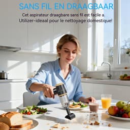 carmdering- Draadloze Handstofzuiger - Draagbare Stofzuiger - 2-in-1 Zuig En Blaas Apparaat - 15000 Pa Krachtige Zuigkracht - Blazen Functie Voor Opblaasbaar - Duurzaam ABS Materiaal - Ultralicht 360 Gram Ontwerp — thumbnail 4