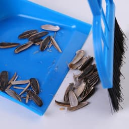 Mini Stoffer en Blik - Kleine Bezem Set - Bureau Schoonmaken - Zachte Borstelharen - Compact Ontwerp - Blauw — thumbnail 3