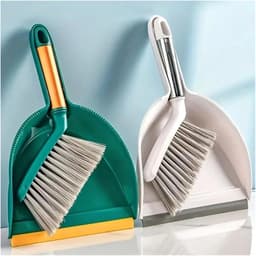 Stofpan en Borstel - Mini Set - Bureau Schoonmaken - Compact Ontwerp - 27x18cm - Groen — thumbnail 5