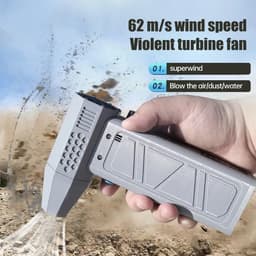 Handstofzuiger Luchtblazer - Mini Stofreiniger - Auto Interieur Reinigen - Traploze Snelheidsregeling - 500 Gram - Zwart — thumbnail 4