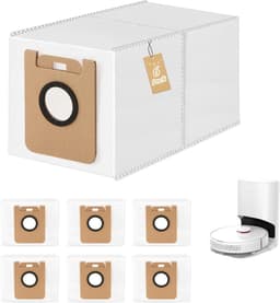 Stofzuigerzakken - 6 stuks - Stofzuigerzak - Stofzakken stofzuigzak - Stofzakken - Stofzuigerzakken Compatibel - Voor Dreame D10 Plus, D10s Plus stofzuigerrobot - 2,5L - Wit — thumbnail 1