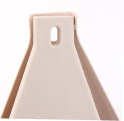 Mini Stofpan en Borstel Set - Kleine Handbezem Stofpan - Desktop Schoonmaken - Afgeschuinde Borstel - 15x17cm - Beige — thumbnail 3