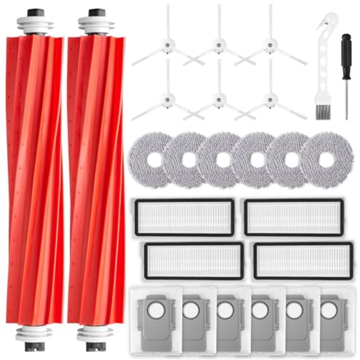 PromoHome 26-delige accessoireset voor Roborock Qrevo S/Qrevo Pro/Qrevo MaxV - Hoofdborstels, dweilpads, stofzakken, zijborstels, filters — afbeelding 1