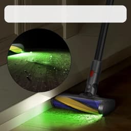 Led-Zuigmond Met Zachte Roller Compatibel Met Dyson V7 V8 V10 V11 En V15 Stofzuigers - Verlicht Verborgen Stof En Vuil En Is Ideaal Voor Gladde Harde Vloeren — thumbnail 3