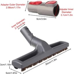 Dailygoody - Harde Vloer Borstelkop - Voor Dyson V6 V7 V8 V10 V11 - Draaibaar Design - Harde Vloeren - Hoge Pick-up Capaciteit - Kunststof - Geschikt ... — thumbnail 3