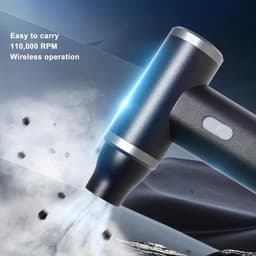 Handheld Turbine Ventilator - Draagbare Blazer - Snel Reinigen - 110.000 RPM Hoge Snelheid - Compact Lichtgewicht - Zilver — thumbnail 4
