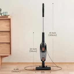 Autostofzuiger - Kruimeldief - Huishoudelijk schoonmaken - Lichtgewicht en draadloos - 5 meter snoer - One Color — thumbnail 4