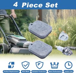 Luchtfilter Set - Onderhoudsonderdelen - Tuinonderhoud - Inclusief Bougie - 2 Stuks - Niet gespecificeerd — thumbnail 4