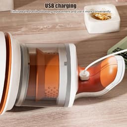 Oplaadbare USB‑bureaustofzuiger - Krachtige stille zuigkracht - Handstofzuiger voor thuis en kantoor - Geschikt voor computertoetsenborden, huisdiervachten en kruimels - Rood - Tafelstofzuiger Handzaam - Multifunctionele tafelreiniger — thumbnail 3