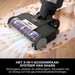 Draadloze Vloerreiniger – Vloerreiniger Zonder Snoer – Nat Droog Reiniger – Vloerzuiger – Dweilstofzuiger – Antimicrobiële Borstelrol – Geur-Neutraliserende Reinigingsoplossing — thumbnail 1