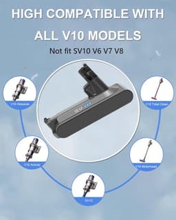 6000mAh Accu voor V10/SV12, 1 Filter Inbegrepen — thumbnail 4