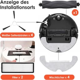 Geschikt voor Dreame D10Plus Gen2 Veegrobot Accessoires Vervangingsset Hoofdborstel Filter Zijborstel Accessoireset -18 stuks — thumbnail 5