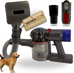 Maxorado dierverzorgingsborstel met 140cm slang en adapters - stofzuiger opzetstuk voor honden katten paarden - haarverzorging geschikt voor dyson v7 v8 v11 v15 en 35mm systemen - Dierenhaar Borstel — thumbnail 1
