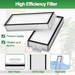 PromoHome 8 stuks HEPA-filters compatibel met Roborock Q5 Max+/Q7 Max/ Q7 Max+/ Q7/ Q7+/ Q8 Max/ Q8 Max+/Q5 Pro/Q5 Pro+/ T8 — thumbnail 5