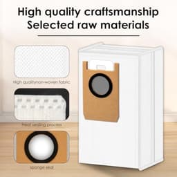 PromoHome Vervangende Stofzakken 6 stuks - Geschikt voor Eufy Robotstofzuiger Omni S1 Pro - Hoogwaardige Filterzakken Accessoires voor Stofzuigers — thumbnail 5