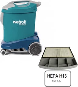 Wetrok Comfort 11 met HEPA filter, COMPLEET PAKKET, Krachtige Zuigkracht, Professionele Stofzuiger – 900W – Zeer Stil (56 dB) – 12 m Kabel – Industriële Stofzuiger – Incl. 10 gratis stofzuigerzakken — thumbnail 2