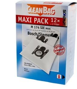CleanBag stofzuigerzakken 12 stuks - Geschikt voor Bosch Siemens - G XL G XXL G ALL - Inclusief 2 filters - Alternatief - Maxipack - Voordeelpak — thumbnail 1
