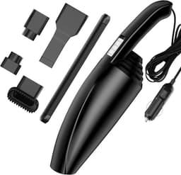 Mini 4-in-1 Autostofzuiger – Nat & Droog – 120W – 12V – 5m Kabel – Draagbare Handstofzuiger voor Auto – Lage Geluid – Ergonomisch – Wasbaar Filter – Incl. Accessoires — thumbnail 1