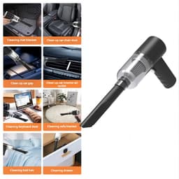Draadloze Autostofzuiger - Zwart - Handmatig Draagbaar - USB Oplaadbaar - Drie-in-één Mini-stofzuiger - Geschikt voor Auto, Huis en Kantoor — thumbnail 5