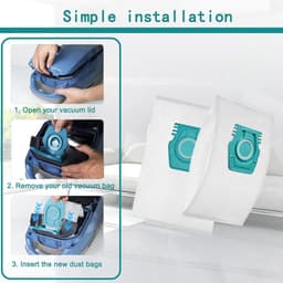 12 Stofzuiger Stofzakken Vervanging voor Miele TU Guard L1/Guard S1/CO Guard M1 Stofzuiger Accessoire Stofzak - 3 sets Filter Katoen Kleine borstel — thumbnail 1