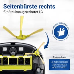 Zijborstel Stofzuigerrobot - Reserveonderdeel robotstofzuiger - Schoonmaken vloeren - Duurzaam belastbaar materiaal - Rechts — thumbnail 4