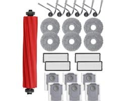 23 Stuks vervangende accessoires geschikt voor Roborock QV 35A/QV 35S robotstofzuiger - 1 hoofdborstels, 6 zijborstels, 4 HEPA-filters, 6 dweilpads, 6 stofzakken
