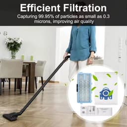 Geschikt voor Miele C2 C3 S5 S8 SF-HA 50-serie stofzuigers HEPA-filter 3D Airclean GN stofzak motorbeschermingsfilter — thumbnail 5