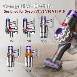 Anti Klit Borstel Geschikt Voor Dyson Steelstofzuiger V15, V11, V10, V8 & V7 - Mini Turbo Zuigmond - Matrasborstel - Opzetstuk - Stofzuigermondstuk - Mondstuk - Stofzuigeraccessoires - Grijs -Stofzuigermondstuk voor Huisdierharen — thumbnail 5