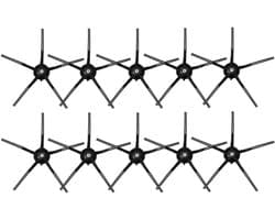 10 stuks zijborstels geschikt voor Roborock S5 Max S50 S6 Pure S6 MaxV stofzuiger (zwart)