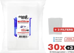 30x S-Bag 3D Stofzuigerzakken geschikt voor Philips, AEG, Electrolux - 30 stofzakken + 3 Filters - A-Kwaliteit Alternatief Microvezel Zakken — thumbnail 2