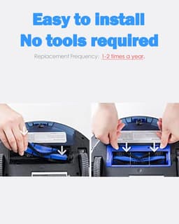 PolkaHome® Set van 2 Rolborstels Geschikt voor Eufy X10 Pro Omni Robotstofzuiger – Vervangende Rolborstel – Hoofdborstel Accessoire – Onderdeel Robotstofzuiger — thumbnail 2