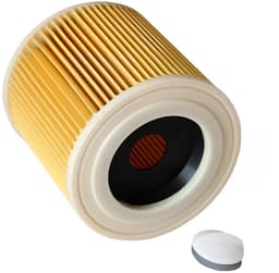 Filter - Geschikt voor Kärcher WD1, WD2, WD3 en A-serie - 5-cartridge filter - Geel - Afmetingen: 11,3 x 12 cm — thumbnail 3