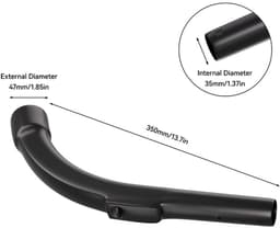 Handgreep - geschikt voor Miele C1, C3, S4, S2 pistoolgreep - afmeting 35*4,7 cm - 1 stuk - zwart — thumbnail 3