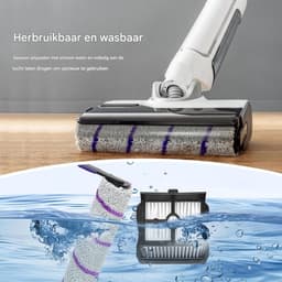 GELLDG Vervangende rolborstels - Geschikt voor Rowenta X-Clean 10 en Narwal S20 Pro nat- en droogstofzuigers - inclusief 2 rolborstels, 2 filters en 1 reinigingsborstel. — thumbnail 3