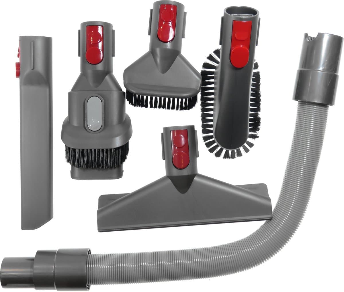 Dparts 6-delige accessoireset geschikt voor Dyson V7 V8 V10 V11 V12 V15 - opzetstuk stofzuiger accessoires - borstel mondstuk - opzetborstel hulpstukken — afbeelding 1