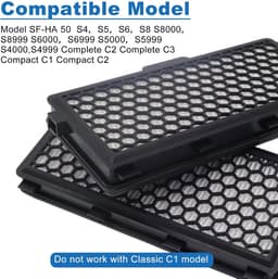 Hepa Airclean filter geschikt voor Miele - Active Airclean-filterelement - vervangingsfilters geschikt voor Miele S4000, S5000-serie - 2 stuks — thumbnail 4