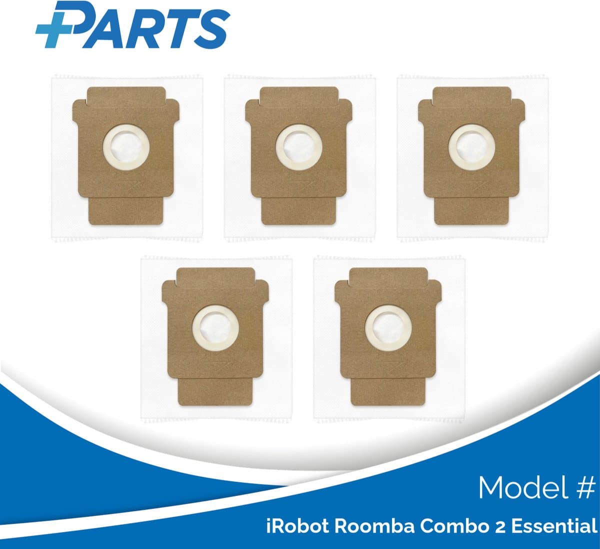 iRobot Roomba Combo 2 Essential Stofzakken (5 Stuks, Plus.Parts® alternatief voor 4849916) — afbeelding 1