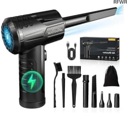 RFWR® Draadloze Elektrische Stofblazer - Krachtige Luchtblazer met Oplaadbare Accu en Diverse Accessoires voor Grondige Reiniging — thumbnail 1