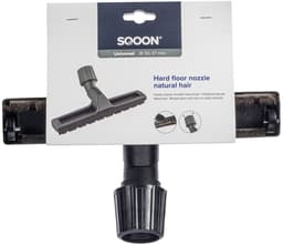 SQOON® Harde vloeren borstel natuurhaar - Universele aansluiting 30-37 mm - Met rubberen wieltjes - Geschikt voor parket en tegels - Extra lang natuurhaar voor krasvrij reinigen — thumbnail 1